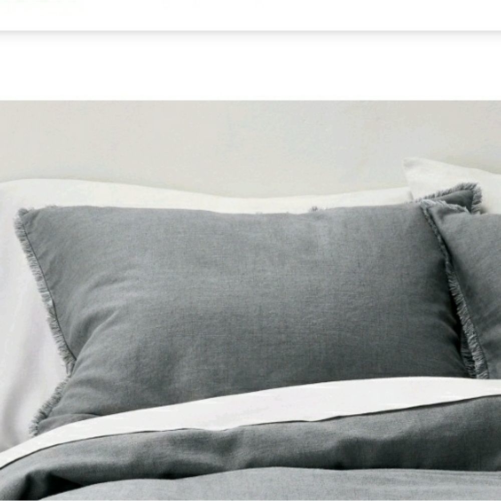Standard heavyweight linen blend sham~casaluna